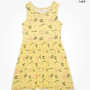 Miss Pink Girls Yellow Dream Big Sleeveless Dress Size 7 NEW